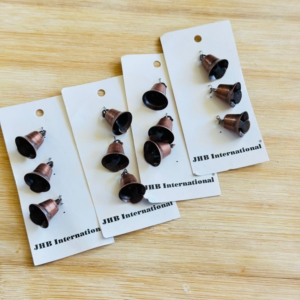 VTG‎ JHB International Antiqued Bell Buttons Copper NOS Lot of 12